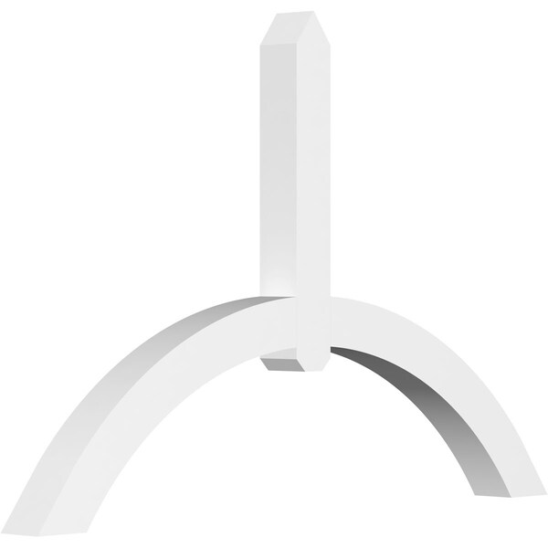 Ekena Millwork Archdale Architectural Grade PVC Gable Bracket, 60"W x 40"H x 4"D x 4"F, 16/12 Pitch GBP060X40X0404ARC00 - main